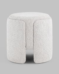 Пуф Такс букле (светло-серый) / Taks