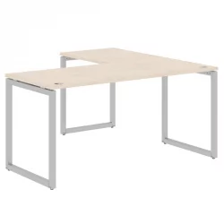 Стол угловой левый КСТЕН-К КСКCТ 1615 Л Бук Тиара Алюминий / XTEN-Q XQCT L