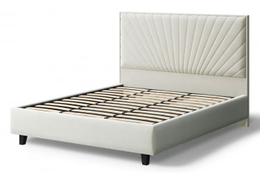 Кровать Леона, 2000кс1600мм, серо-белый / 2000x1600мм,