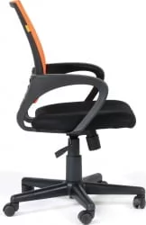 Кресло оператора CХАИРМАН 696 Черный пластик (блаcк) оранжевый / CHAIRMAN (black)