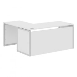 Стол письменный угловой правый КСТЕН-КП КСКПCТ 1615Х Р Белый Серый / XTEN-QP XQPCT 1615H R