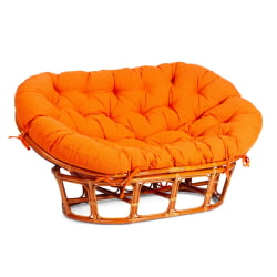 Диван МАМАСАН/МАМАСАН 23/02 В /с подушкой/ подушка 182х119 см, 169х102х80 см, Хоней (мед), ткань, оранжевый, С 23 / MAMASAN/МАМАСАН W Honey