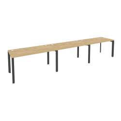 Рабочая станция на П-образном м/к ОНИКС О.МП-РС-3.3.7 Тиквуд Светлый/Антрацит / ONIX O.MP-RS-3.3.7