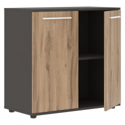 Шкаф с глухими малыми дверьми ЕДИС ЕЛCС 85.1 Дуб Денвер светлый Белый Мокко / EDIS ELCS