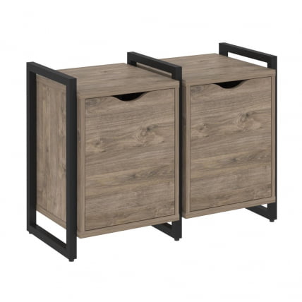 Тумба на регулируемых опорах наборная. Вариант №2 ЛОФТ ВР.Л-ТН-2.О Металл черный Тиквуд темный / LOFT VR.L-TN-2.O_0