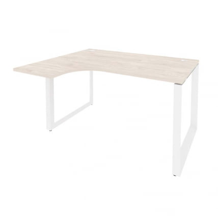 Стол эргономичный левый на О-образном м/к ОНИКС О.МО-СА-3Л Денвер Светлый/Белый / ONIX O.MO-SA-3L_0