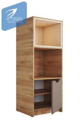 Стеллаж РИCХ СЖ-002 Миндаль/Глиняный серый/дуб крафт золотой / RICH_1