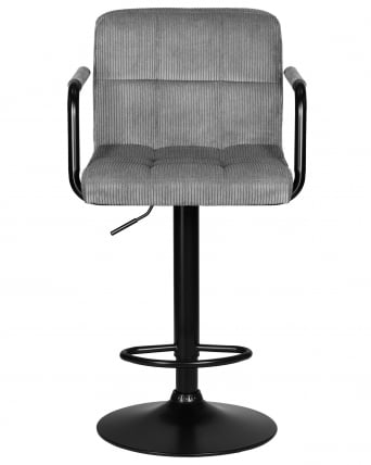 Стул барный ДОБРИН КРУГЕР АРМ БЛАCК (серый вельвет (ЛАР-Е2041-25)) / DOBRIN KRUGER ARM BLACK (LAR-E2041-25))_5