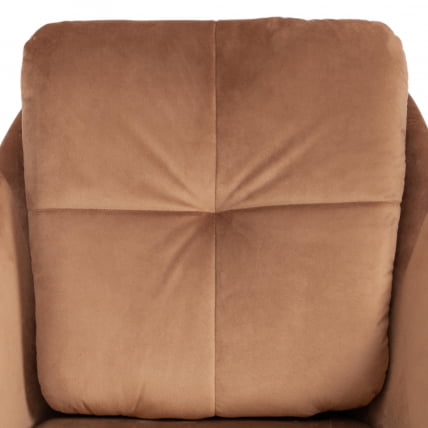 Кресло СТАР (мод. CЙ-1919) вельвет/металл, 68 х 60 х 88 см , коричневый (ХЛР11)/черный / STAR (mod. CY-1919) (HLR11)/черный_6