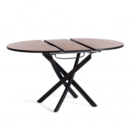 Стол МАНЗАНА ЛДСП/ХПЛ/металл, 100 х 100+30 х 75 см, Дуб Вотан/черный / MANZANA ЛДСП/HPL/металл,_4