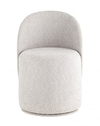 Пуф Лореен вращающийся букле Светло-серый / Loreen_2