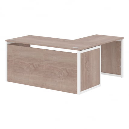 Стол письменный угловой левый КСТЕН-КП КСКПCТ 1615Х Л Дуб Сонома Белый / XTEN-QP XQPCT 1615H L_0