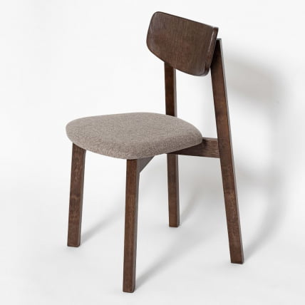 Стул с мягким сиденьем Вега Пинк кашемир Орех / Pink_2