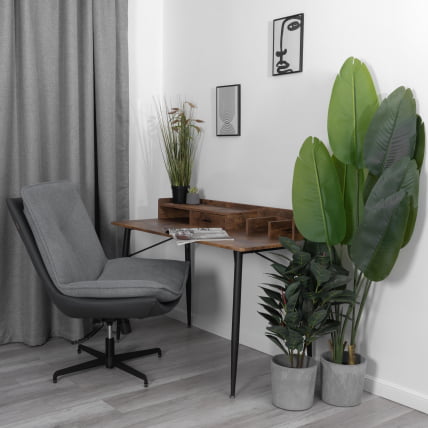 Кресло лаунж Космо велюр/букле/экокожа, ВТ шапе силвер/графит / Cosmo VT shape silver/графит_14