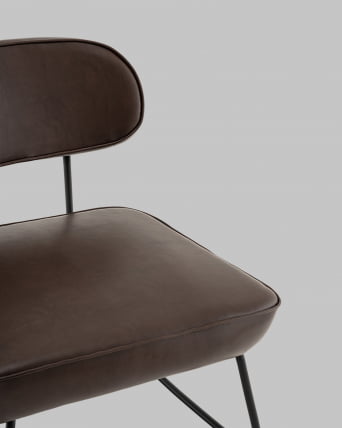 Кресло Кате нев ткань экокожа коричневый / Kate new_6