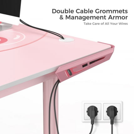 Стол письменный (для компьютера) угловой ЕУРЕКА ЕРК-Л60Л-ПК-В2 (левый), розовый / EUREKA ERK-L60L-PK-V2_6