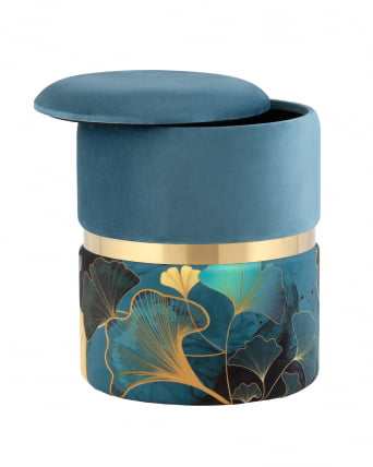 Пуф Кэрри с ящиком велюр Гингко без ножек / Gingko_4