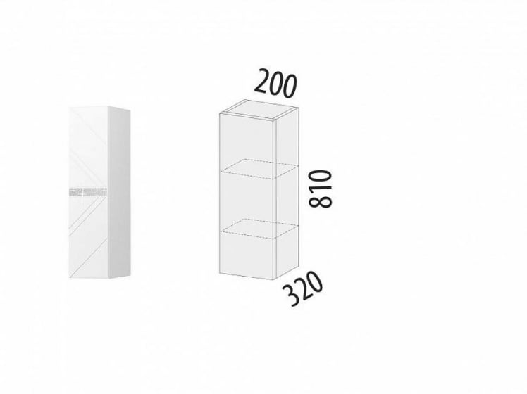 Шкаф кухонный (лев/прав) Бьянка 102.19_1