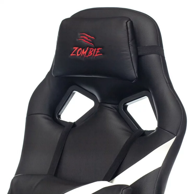 Геймерское кресло Бюрократ ЗОМБИЕ ДРИВЕР Черный-белый / ZOMBIE DRIVER_7