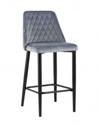 Стул полубарный Диего велюр Серый_0