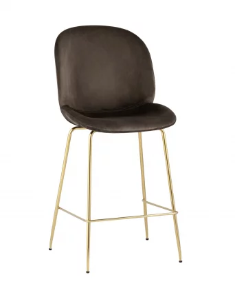 Стул полубарный Беетле со спинкой голд Коричневый / Beetle gold_0
