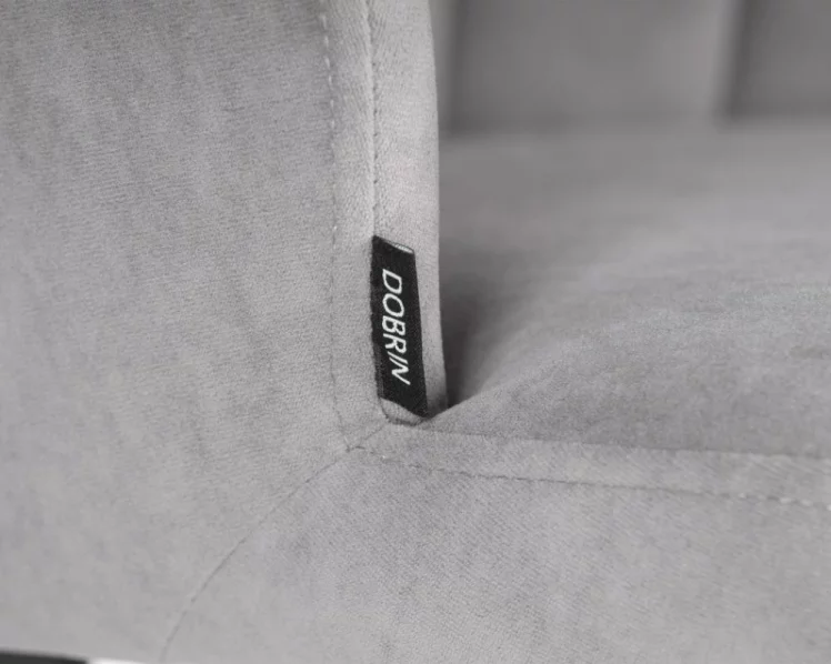 Стул обеденный ДОБРИН НАОМИ (ЭМАЛЬ ЧЕРНЫЙ МУАР велюр Катаниа Смоке) / DOBRIN NAOMI Catania Smoke)_8