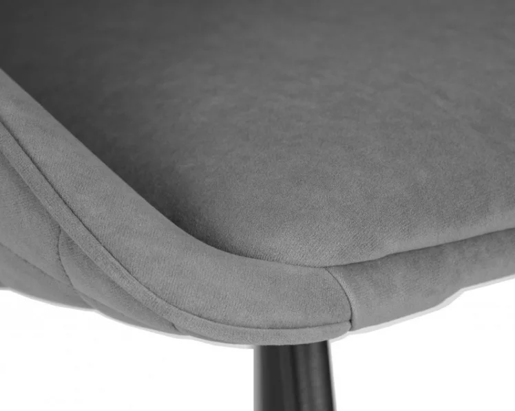 Стул обеденный ДОБРИН СТЕЛЛА (ЭМАЛЬ ЧЕРНЫЙ МУАР велюр Катаниа Стоне) / DOBRIN STELLA Catania Stone)_8