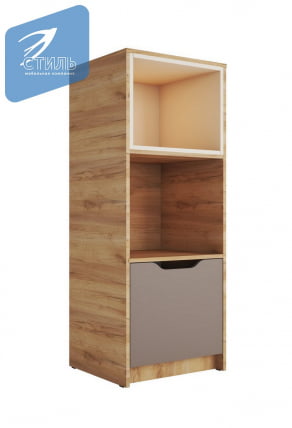 Стеллаж РИCХ СЖ-002 Миндаль/Глиняный серый/дуб крафт золотой / RICH_0