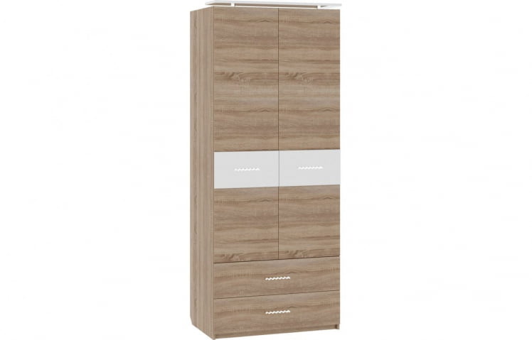 Шкаф (штанга+полки) Импульс СН16.03 Дуб сонома/белый глянец / SN16.03_0