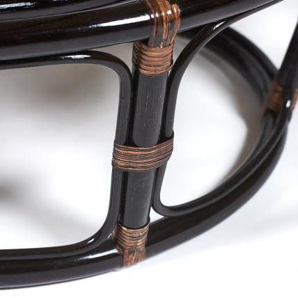 Кресло ПАПАСАН 23/01 В /с подушкой/ диаметр подушки 129 см, 115х101х104 см, Антикуе бровн (античный черно-коричневый), ткань Старт / PAPASAN W Antique brown_9