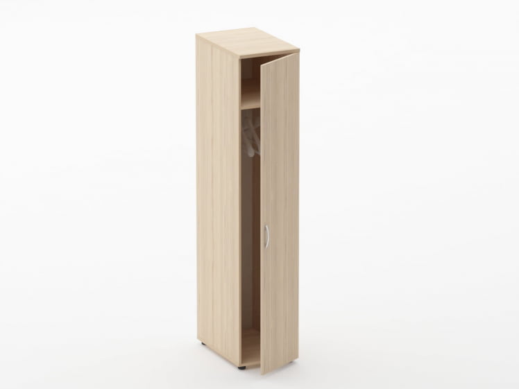 Шкаф для одежды узкий Глассй 6.19.30Пр Дуб молочный / Glassy_1