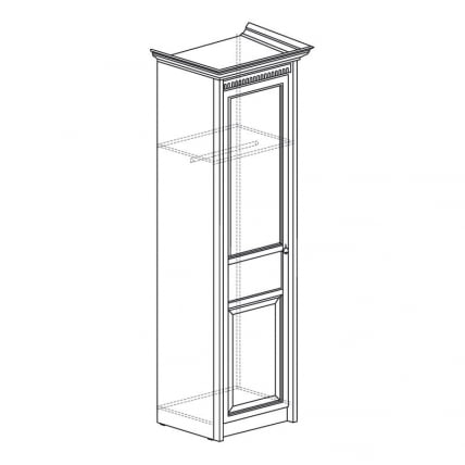 Шкаф однодверный Лючия 182 Дуб Оксфорд_1