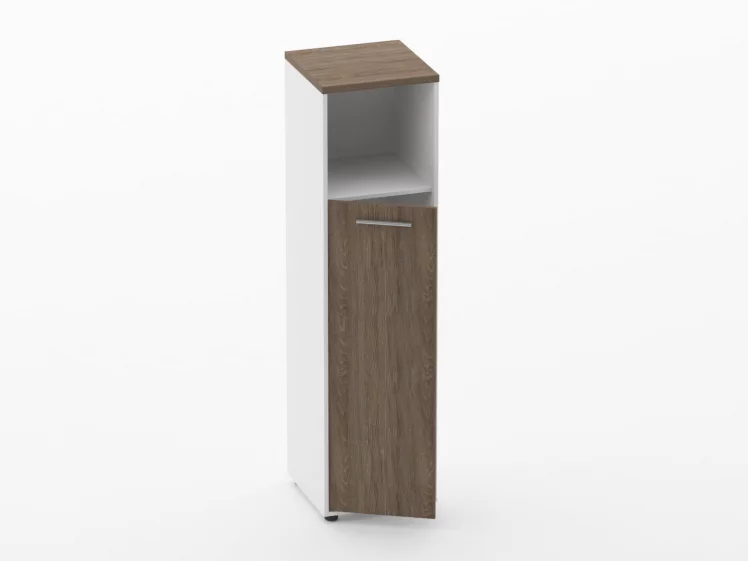 Шкаф 3 узкий закрытый с нишей Дека 10.16.13Л Дуб Верцаска/Белый / Deka_1