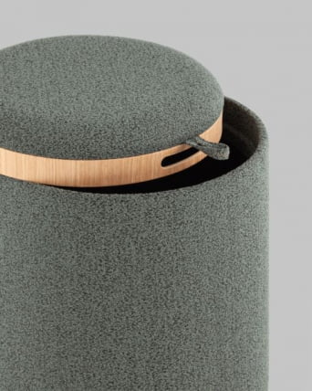 Пуф-столик с ящиком Хюгге С букле темно-серый / S_4