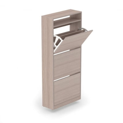 Тумба для обуви 3-х уровневая Ясень шимо светлый_1