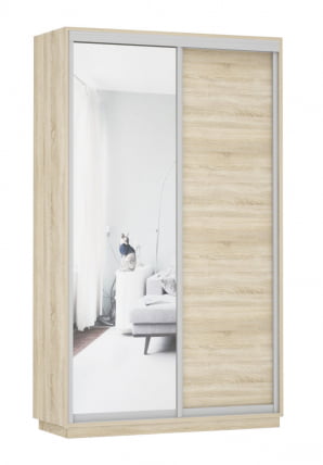 Шкаф-купе двухдверный Экспресс Дуо Медиум 1200х2400х Дуб сонома / 1200х2400h_0