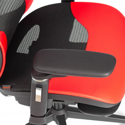 Кресло КингКобра иск. кожа / сетка, черный / красный / KingCobra_19