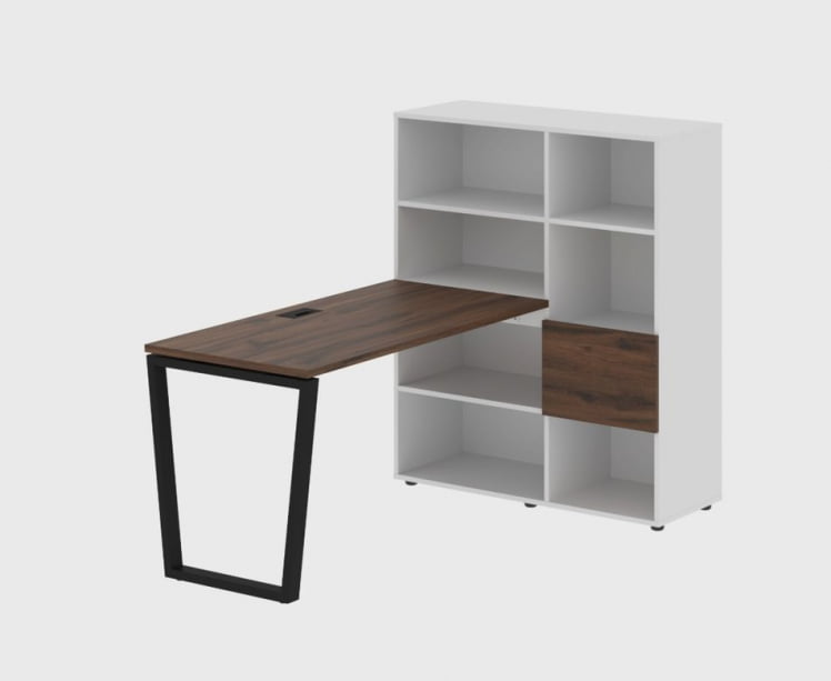 Рабочая станция ЕДИС ЕВРСТ 1113 Дуб Денвер темный Черный Белый / EDIS EVRST_0