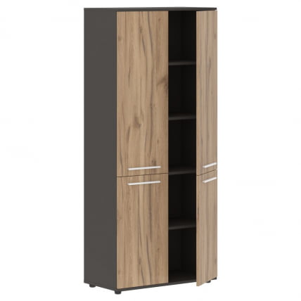 Шкаф с глухими средними и малыми дверьми ЕДИС ЕХCС 85.3 Дуб Денвер светлый Белый Мокко / EDIS EHCS_1