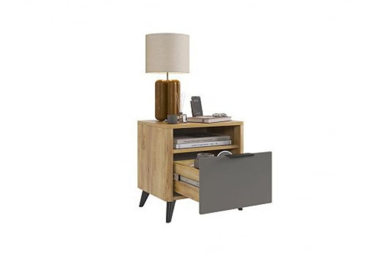 Тумба прикроватная Адам МСА-01 дуб крафт золотой/графит / MSA-01_2