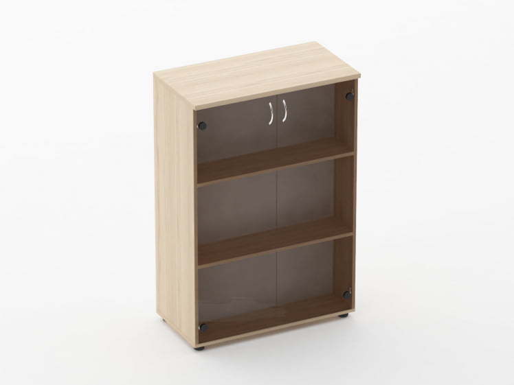 Шкаф средний 2 стеклянные двери Твин 16.14.131 Туя / Twin_0