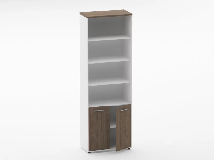 Шкаф 5 широкий верх открытый, низ закрытый Дека 10.23.111 Дуб Верцаска/Белый / Deka_1