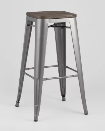 Стул барный ТОЛИКС ВООД Серебристый / TOLIX WOOD_1