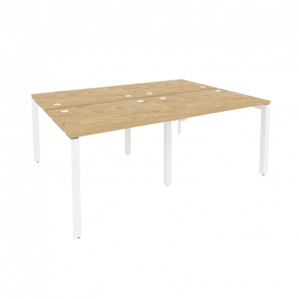 Рабочая станция на П-образном м/к ОНИКС О.МП-Д.РС-4.1.7 Тиквуд Светлый/Белый / ONIX O.MP-D.RS-4.1.7_0