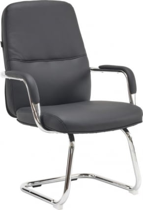 Кресло для посетителей Еверпроф Веста CФ Экокожа Черный / Everprof Vesta CF_0