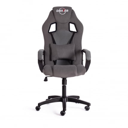 Кресло ДРИВЕР (22) флок/ткань, серый/серый, 29/ТВ-12 / DRIVER 29/TW-12_4