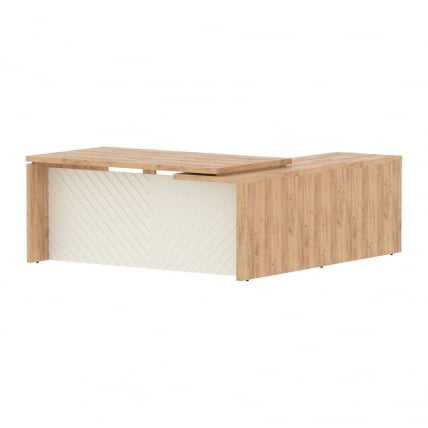 Стол руководителя левый Торр ЛУКС ТЛCТ 1820 Л Дуб Бофорд Латте / Torr LUX TLCT L_0