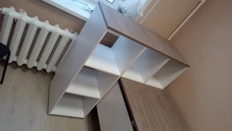 Стеллаж к столу Дека 9.07.11 Дуб Верцаска/Белый / Deka_3