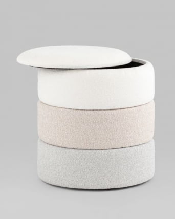 Пуф с ящиком Хиве КСС букле бежевый / Hive XS_4