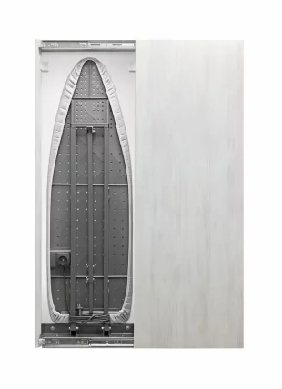 Шкаф со встроенной гладильной доской Ирон Слим Еко (правый, купе) Беленый дуб / Iron Slim Eco_0